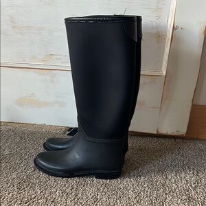 Zara knee high black boots